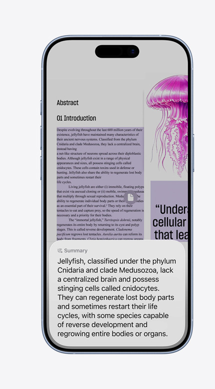 iPhone-skærm viser brug af visuel intelligens til boligindretning