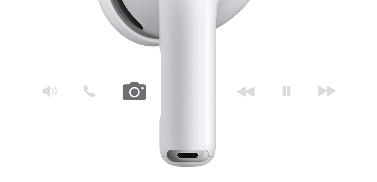 AirPods Pro 3, écouteur sans fil, coloris blanc, tige courte