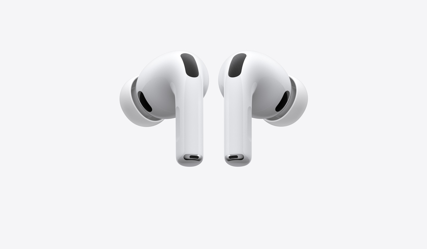 AirPods Pro 3, écouteurs sans fil gauche et droit, coloris blanc, embouts en silicone