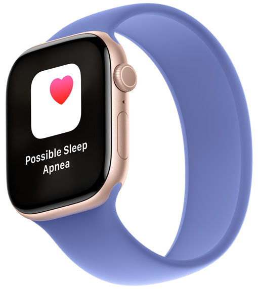 The possible sleep apnoea notification showing up on an Apple Watch Series 10.