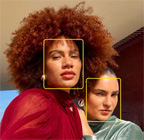 Center Stage for photos feature in use, highlighting the faces of people